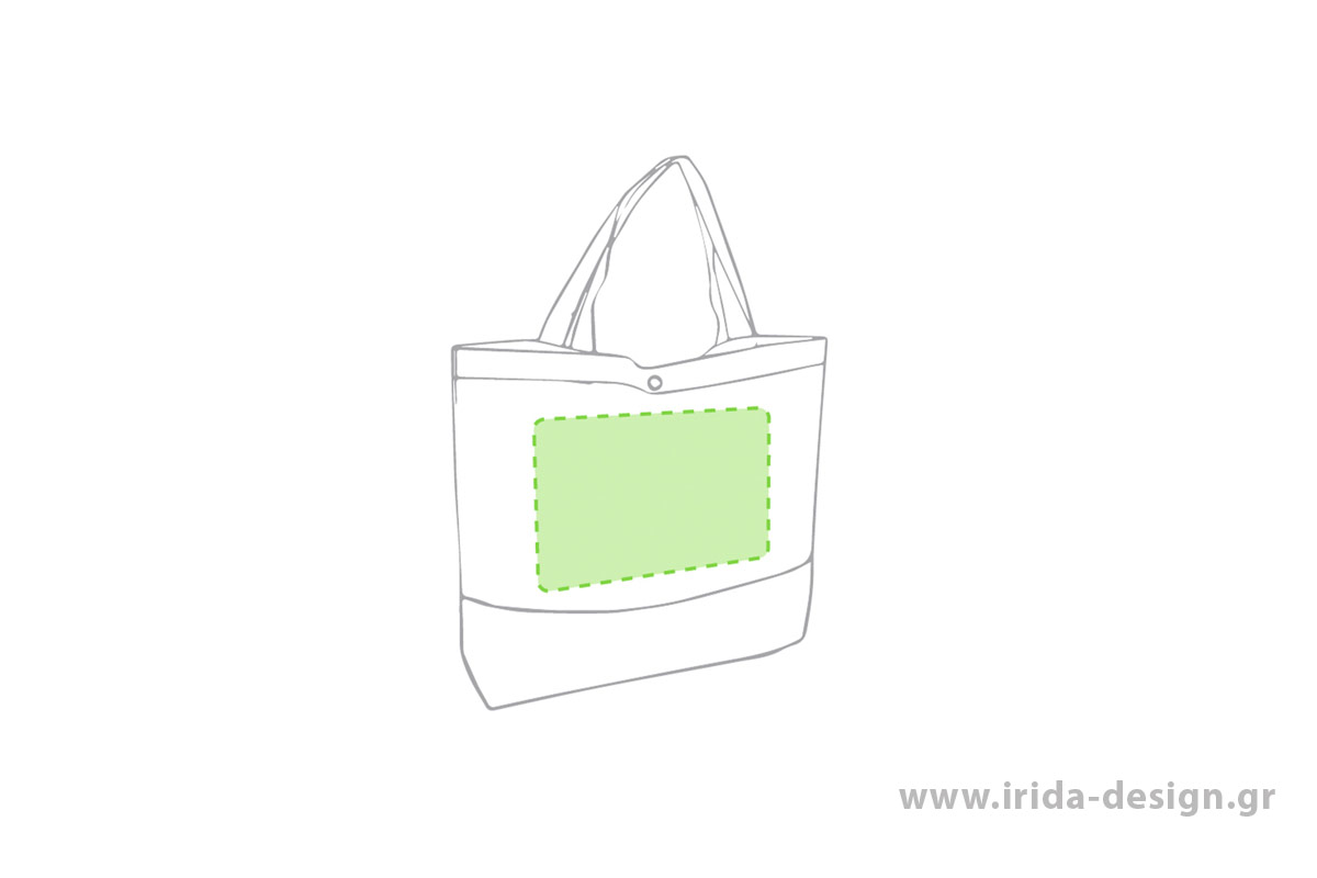 Τσάντα Non Woven λευκή με χρώμα