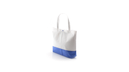 Τσάντα Non Woven λευκή με χρώμα