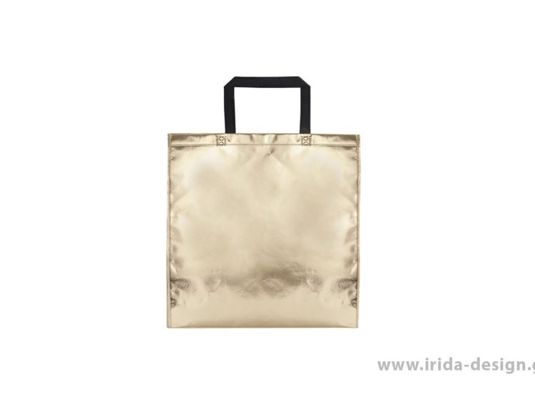 Τσάντα Non Woven με μεταλλιζέ φινίρισμα