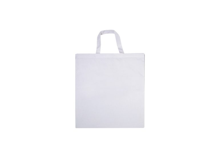 Τσάντα λευκή χειρός με έγχρωμη εκτύπωση