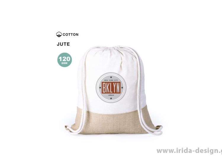 Backpack με Κορδόνια από Φυσικό Υλικό