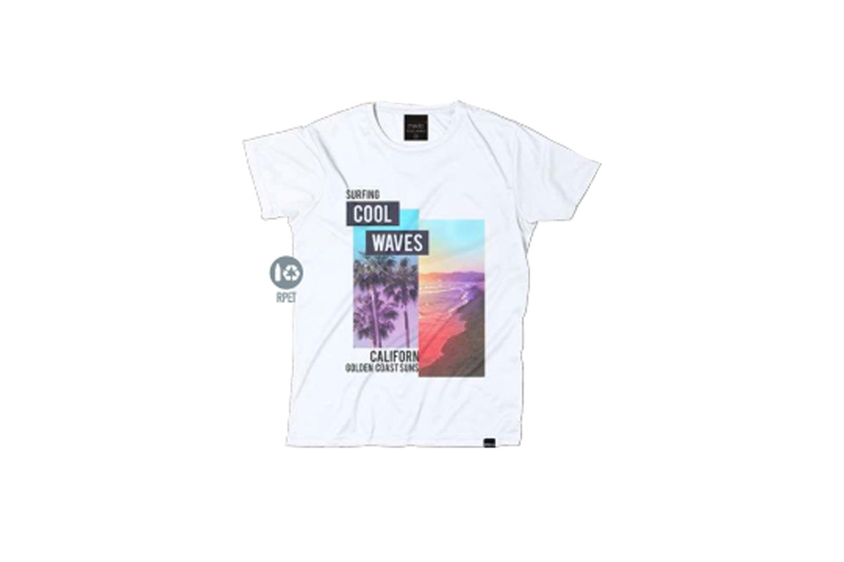 T-shirt ανακυκλωμένο με έγχρωμη εκτύπωση