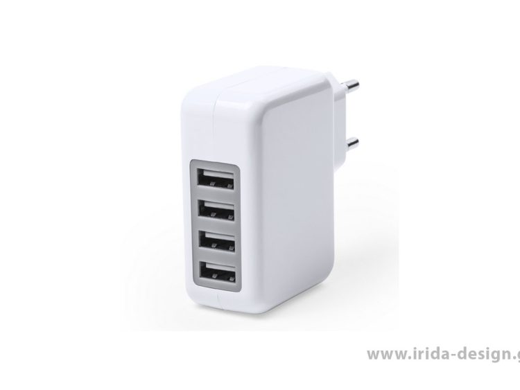 Επιτοίχιος Φορτιστής Πολλαπλών Εξόδων USB