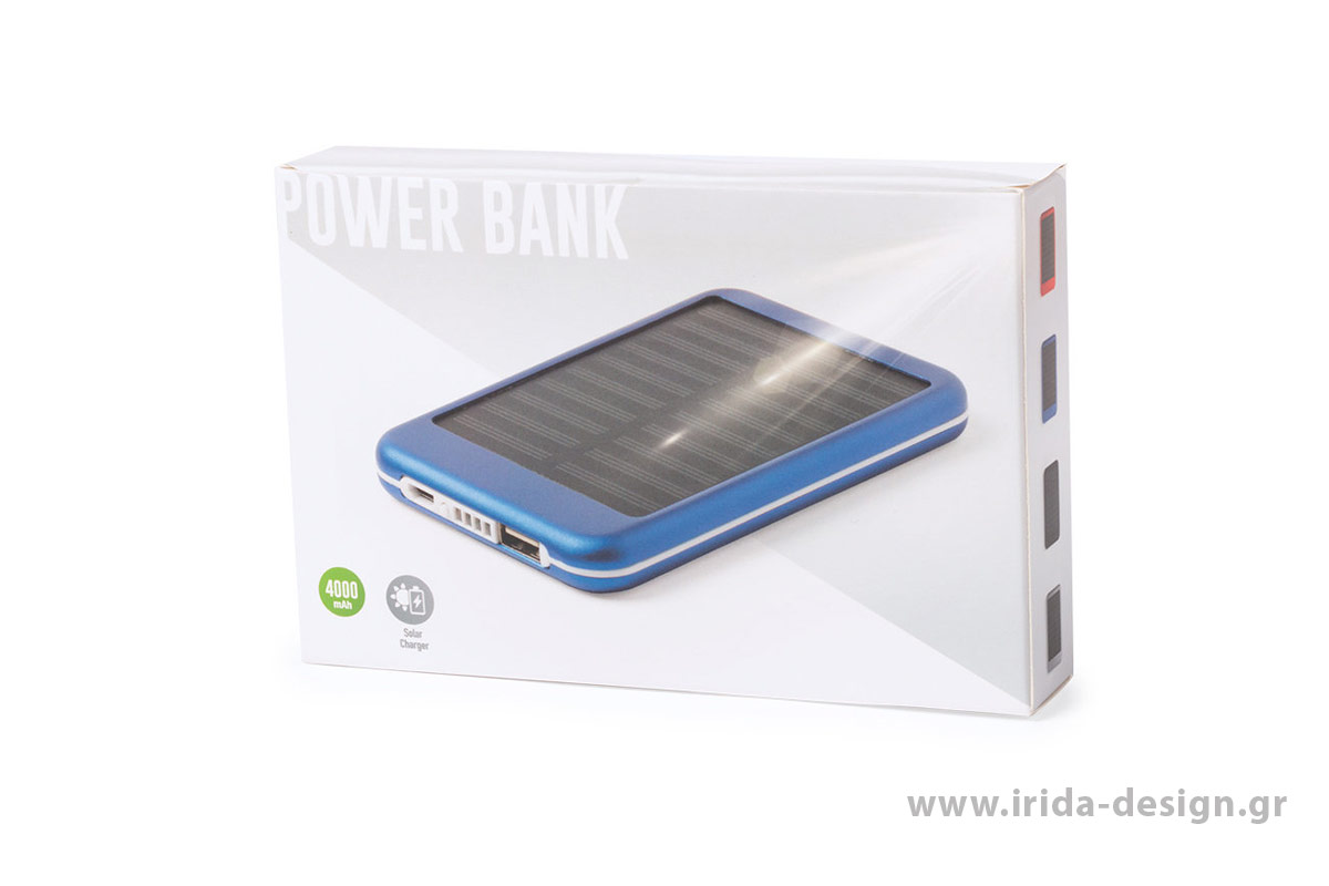 Power Bank 4000mAh με Ηλιακή Ενέργεια