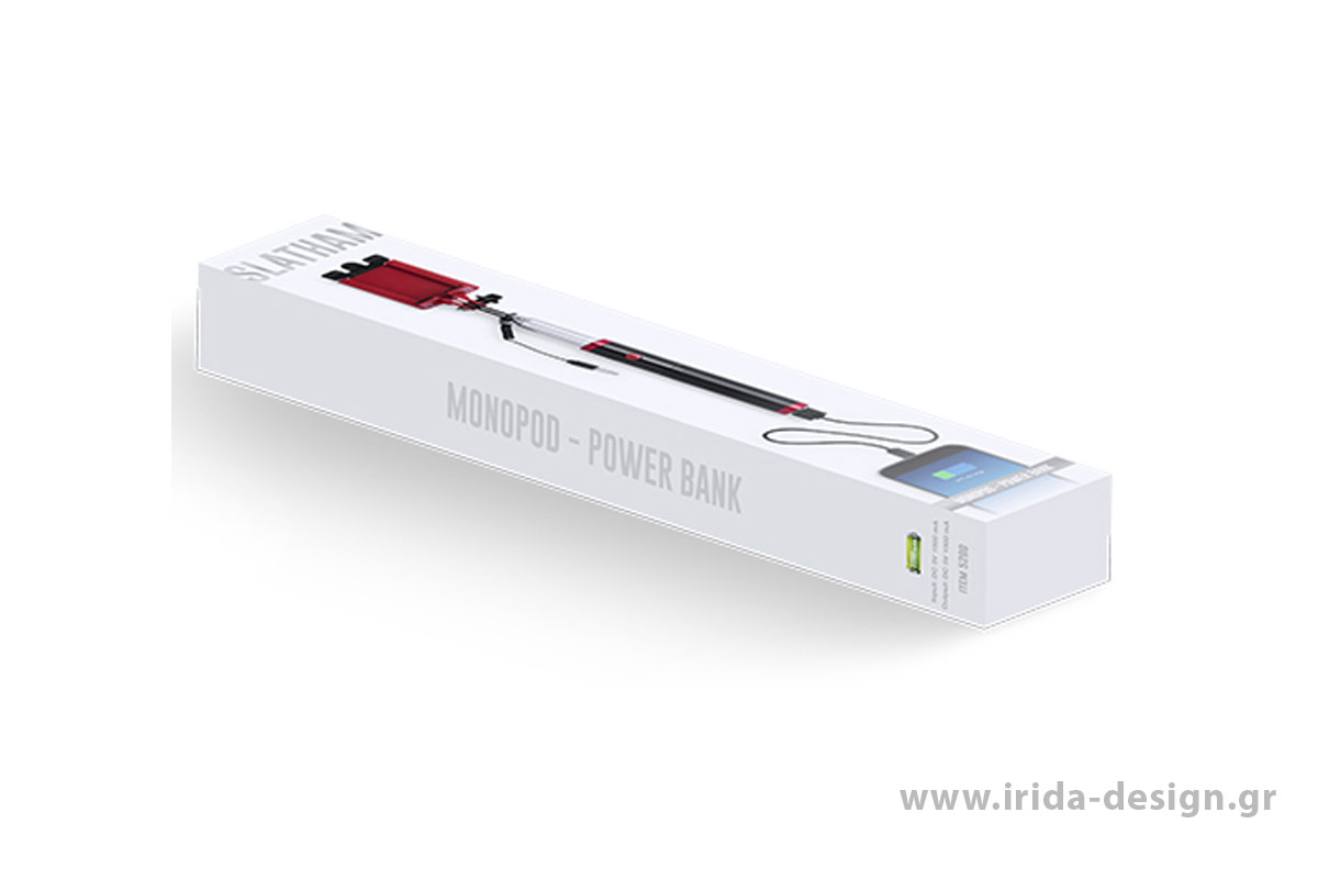 Selfie Stick με Power bank 2200mAh