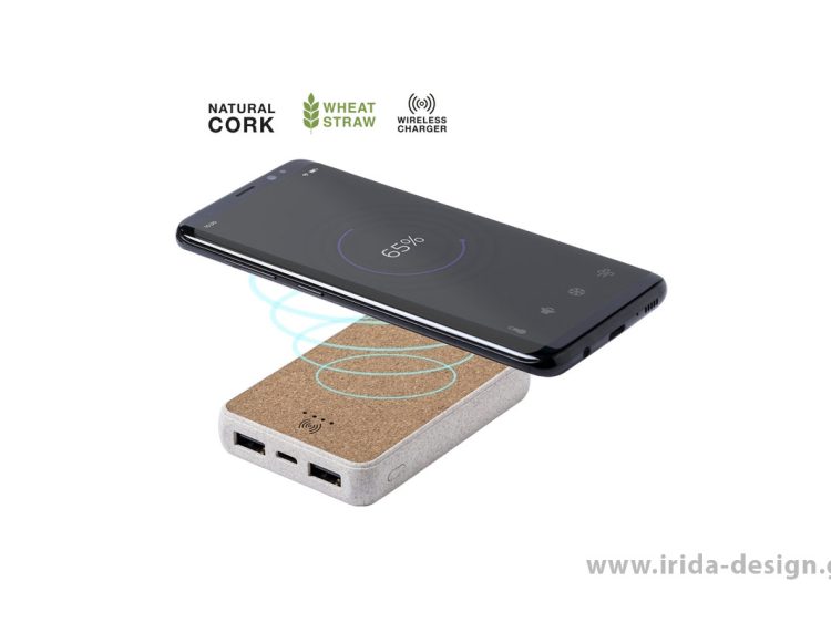 Powerbank Φορτιστής από Άχυρο Σίτου και Φελλό