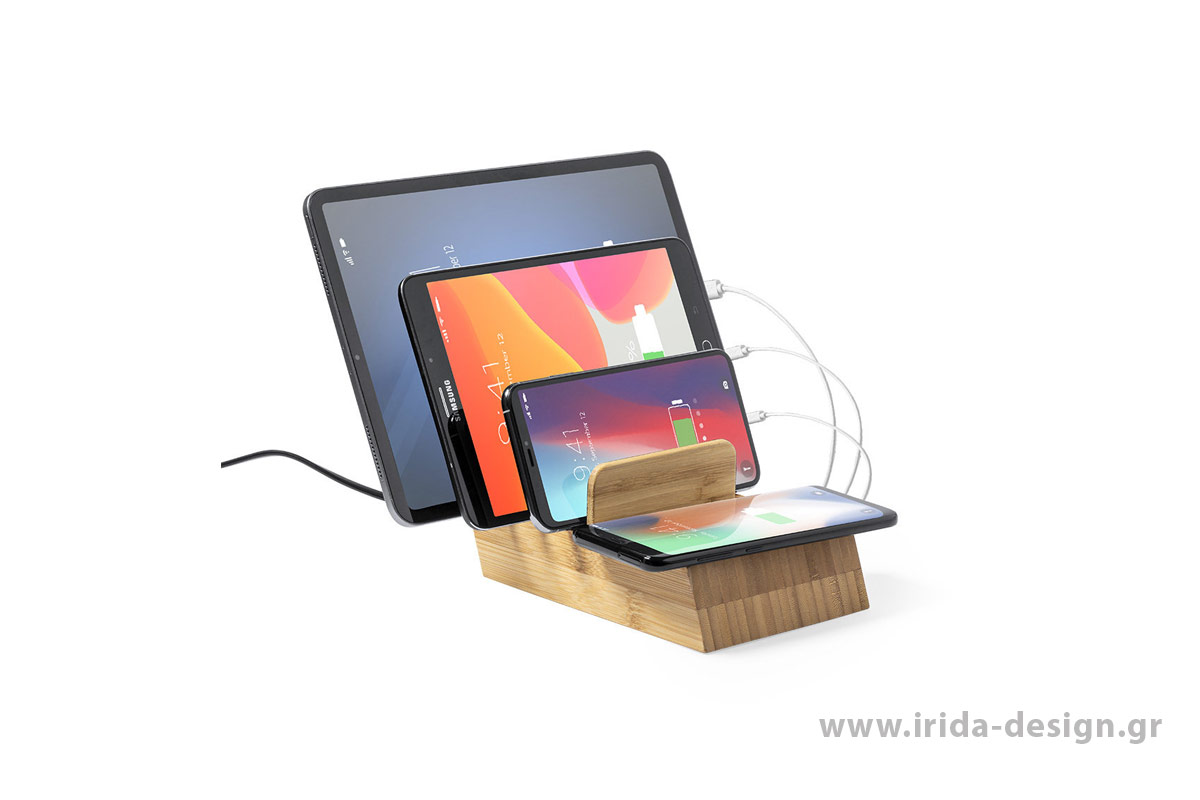 Σταθμός Φόρτισης 10W 4 Συσκευών με 2 USB και 1 Type C