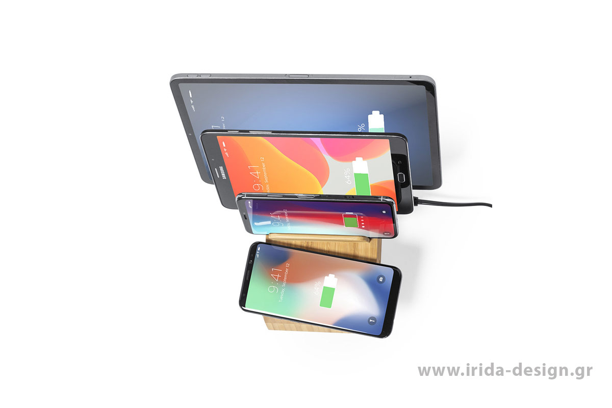 Σταθμός Φόρτισης 10W 4 Συσκευών με 2 USB και 1 Type C