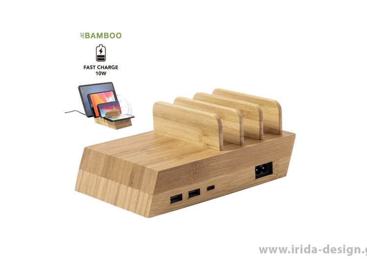 Σταθμός Φόρτισης 10W 4 Συσκευών με 2 USB και 1 Type C