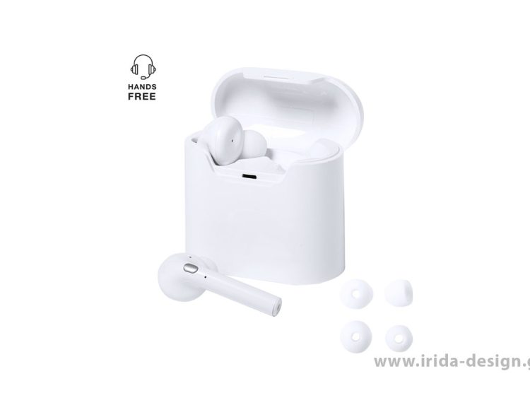 Ακουστικά Ασύρματα Ψείρες Bluetooth Λευκά