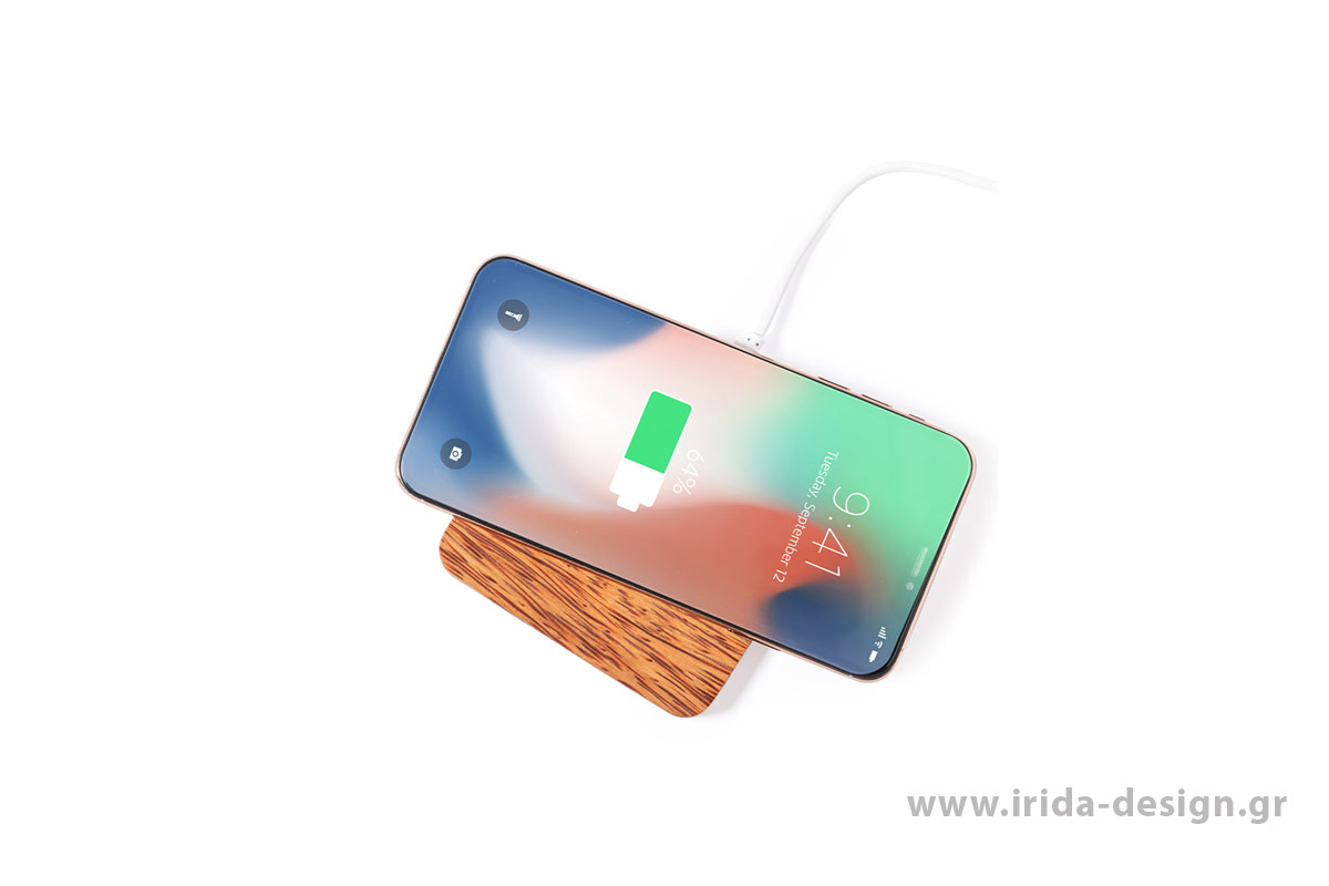 Ασύρματος Φορτιστής 10W με 2 Θύρες USB, από Καρύδα