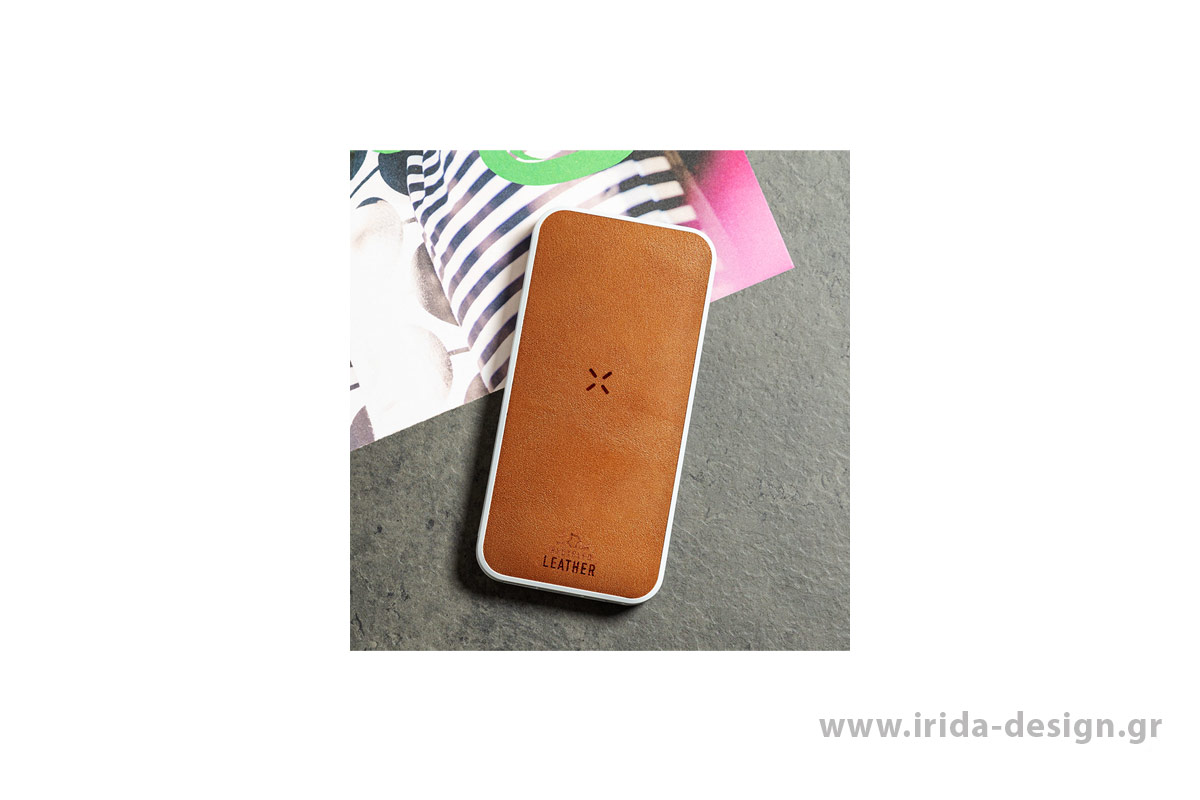Powerbank 8000 mAh με Ασύρματη Φόρτιση από Ανακυκλωμένο Δέρμα