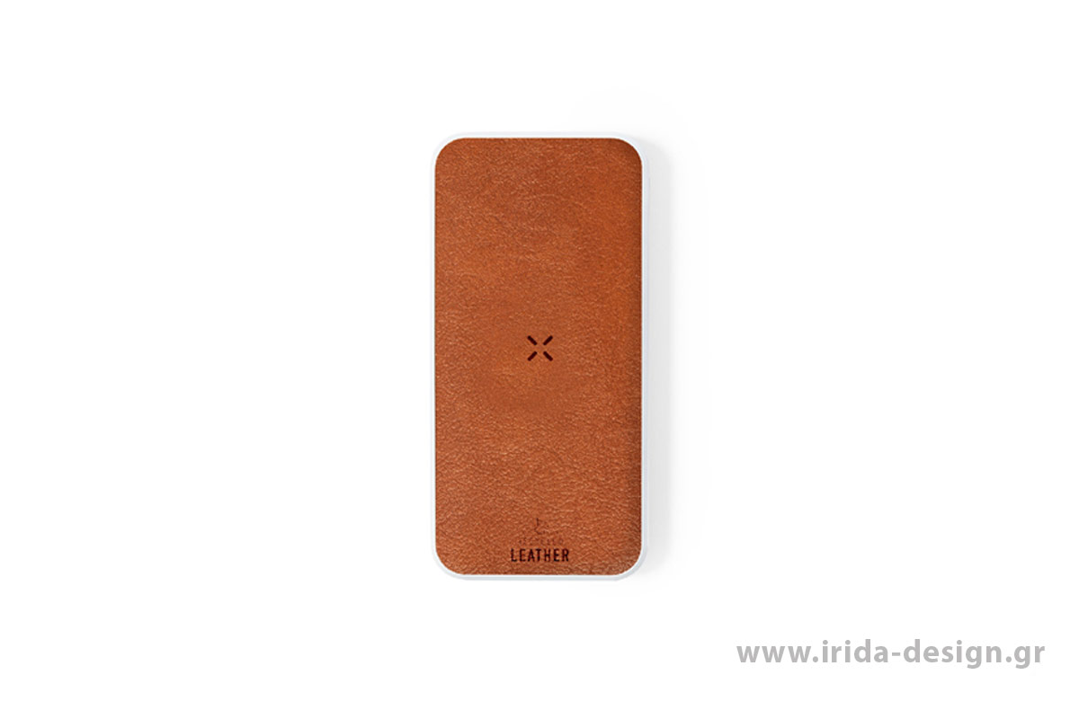 Powerbank 8000 mAh με Ασύρματη Φόρτιση από Ανακυκλωμένο Δέρμα