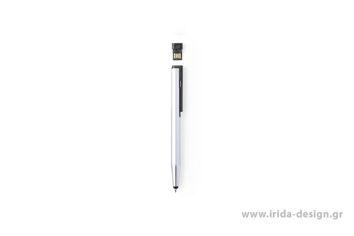 Μεταλλικό Στυλό Ballpoint Αφής με Memory Stick 16GB σε Ασημί Χρώμα