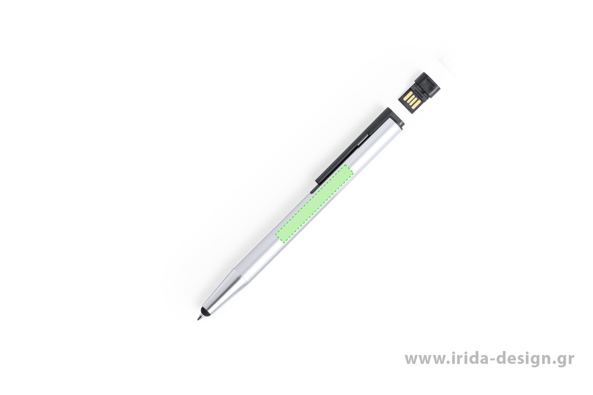 Μεταλλικό Στυλό Ballpoint Αφής με Memory Stick 16GB σε Ασημί Χρώμα