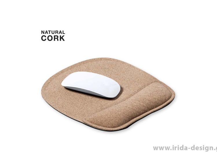 Mousepad από Φελλό με Μαξιλαράκι Στήριγμα Καρπού