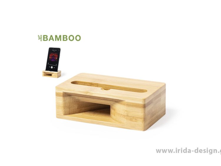 Βάση Κινητού Ενισχυτής Ήχου από Bamboo