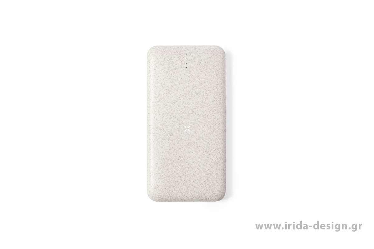 Powerbank 8000mAh Ασύρματος Φορτιστής από Άχυρο Σίτου/ABS