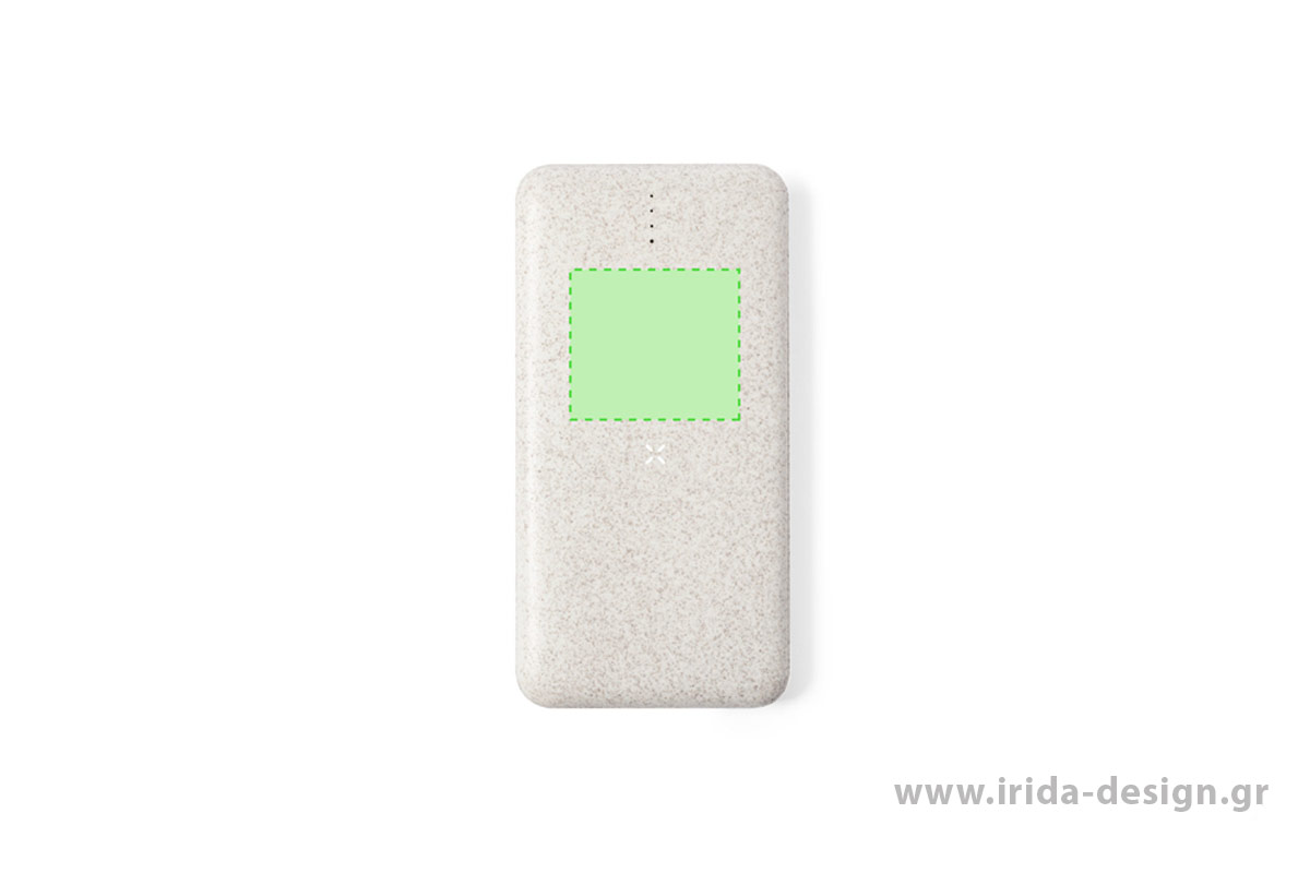 Powerbank 8000mAh Ασύρματος Φορτιστής από Άχυρο Σίτου/ABS