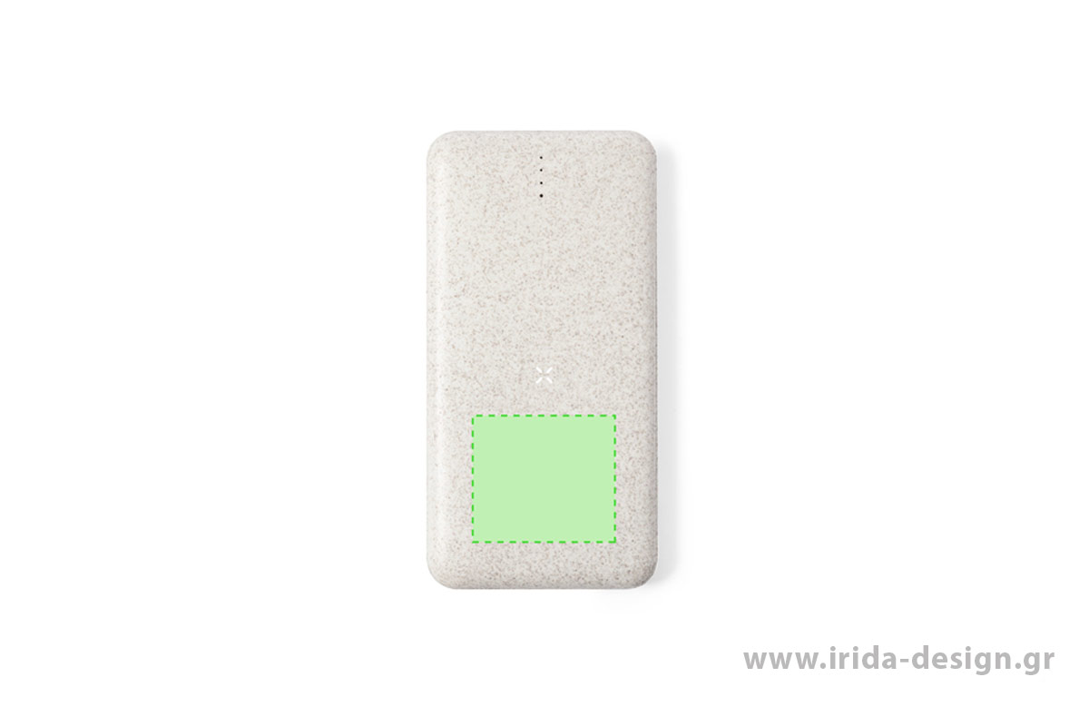 Powerbank 8000mAh Ασύρματος Φορτιστής από Άχυρο Σίτου/ABS