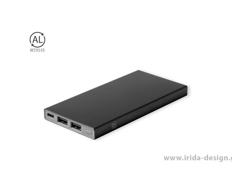 Powerbank 4.000 mAh Type-C και USB από Ανακυκλωμένο Αλουμίνιο