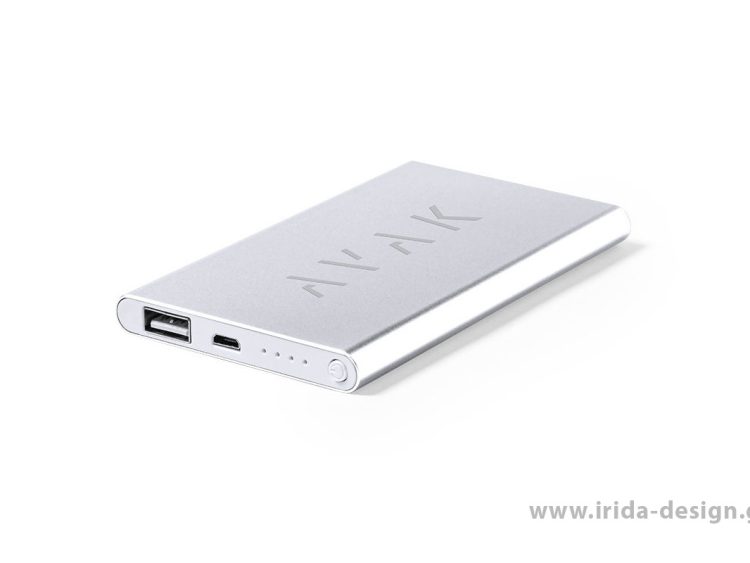 Powerbank 4.000 mAh USB σε 5 Μεταλλικά Χρώματα