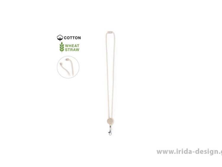 Κορδόνι Λαιμού Lanyard από Βαμβάκι με Καραμπίνερ
