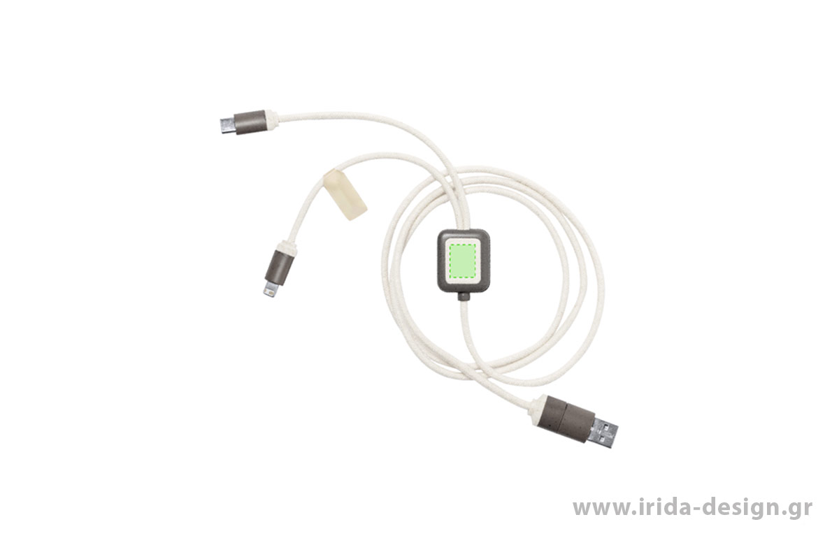 Καλώδιο Φόρτισης Type C/USB/Lightning από Υπολείμματα Καφέ και Ανακυκλωμένο Βαμβάκι