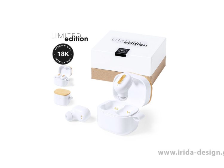 Ακουστικά Ψείρες Ασύρματα Bluetooth Handsfree από Μπαμπού (Limited Edition)