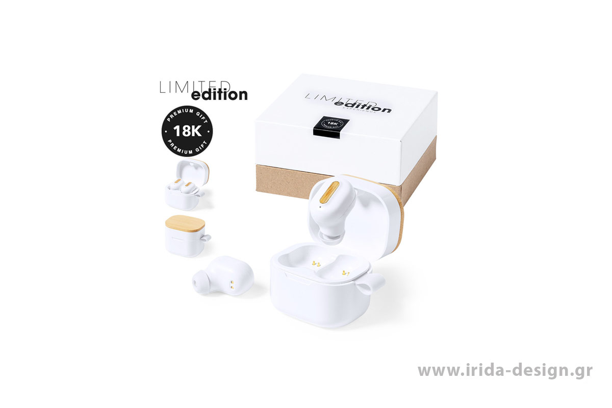 Ακουστικά Ψείρες Ασύρματα Bluetooth Handsfree από Μπαμπού (Limited Edition)