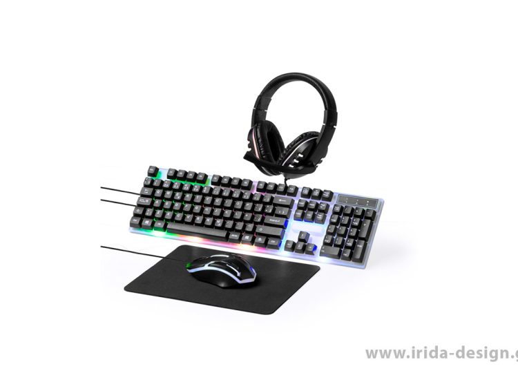 Gaming Set Φωτιζόμενο Πληκτρολόγιο/Ποντίκι/Ακουστικά