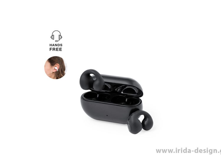 Ασύρματα Ακουστικά Bluetooth Open-Ear Type-C σε Λευκό - Μαύρο