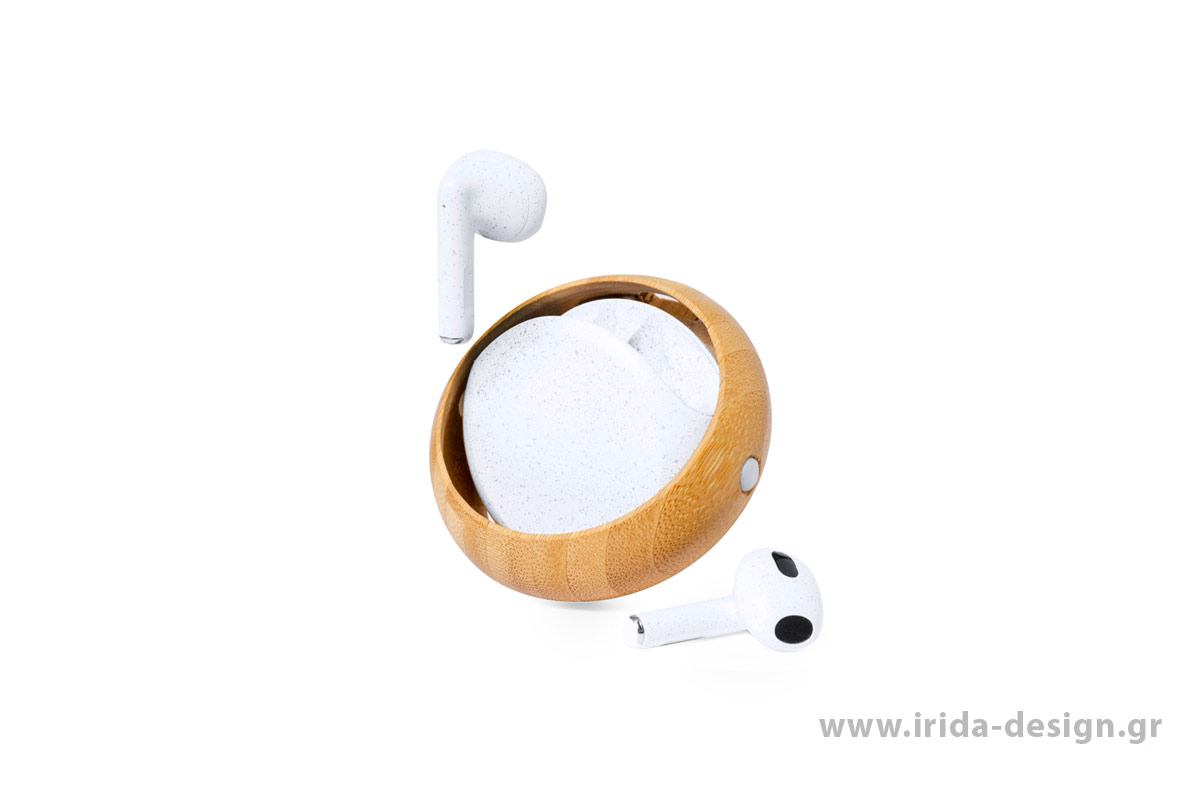 Ασύρματα Ακουστικά Earbuds Bluetooth Type-C από Ίνες Σιταριού ABS και Μπαμπού