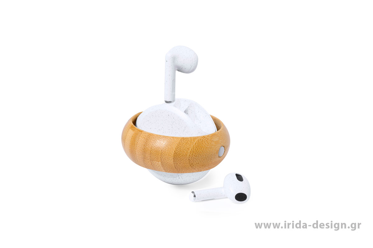Ασύρματα Ακουστικά Earbuds Bluetooth Type-C από Ίνες Σιταριού ABS και Μπαμπού