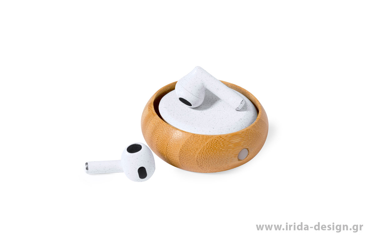 Ασύρματα Ακουστικά Earbuds Bluetooth Type-C από Ίνες Σιταριού ABS και Μπαμπού
