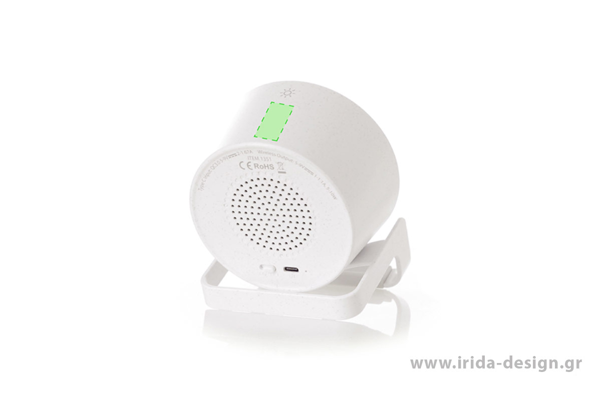 Επιτραπέζια Λάμπα Ασύρματο Ηχείο Bluetooth 3W Ασύρματος Φορτιστής 10W από Μπαμπού/Ζαχαροκάλαμο (Limited Edition)