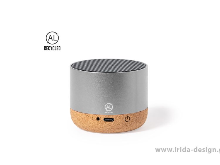 Ασύρματο Ηχείο 3W Bluetooth από Ανακυκλωμένο Αλουμίνιο / Φελλό