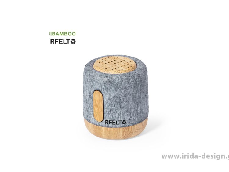 Φορητό Ηχείο Bluetooth 3W από Τσόχα RPET/Bamboo