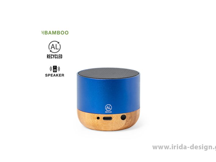 Ασύρματο Eco Ηχείο 3W Bluetooth από Ανακυκλωμένο Αλουμίνιο / Bamboo