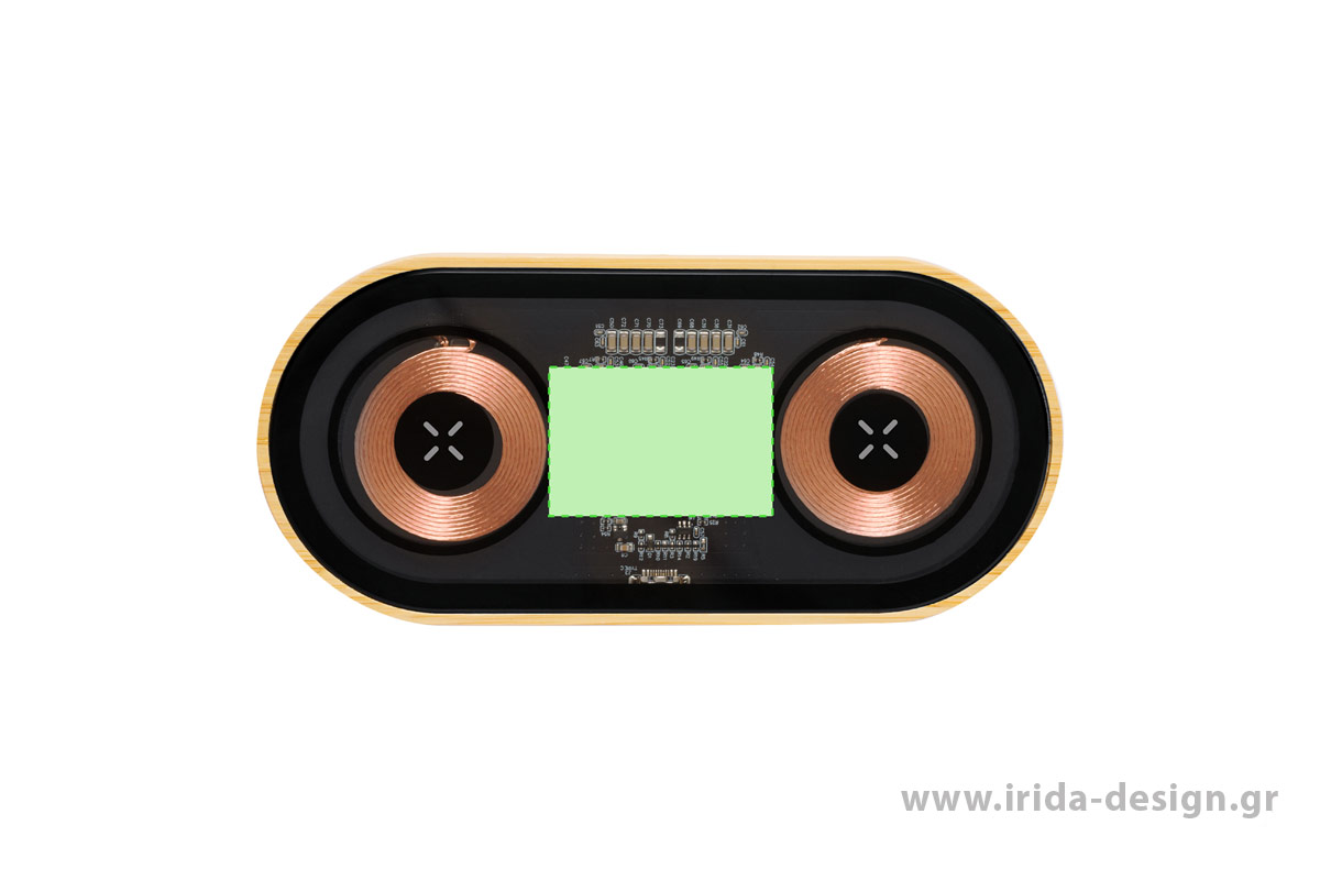 Πρωτότυπος Διπλός Ασύρματος Φορτιστής 15W Type-C Qi από Μπαμπού