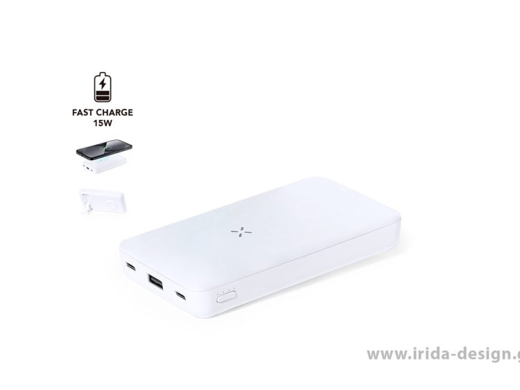 Power Bank 5000mAh με Ασύρματο Φορτιστή 15W Type-C+/USB