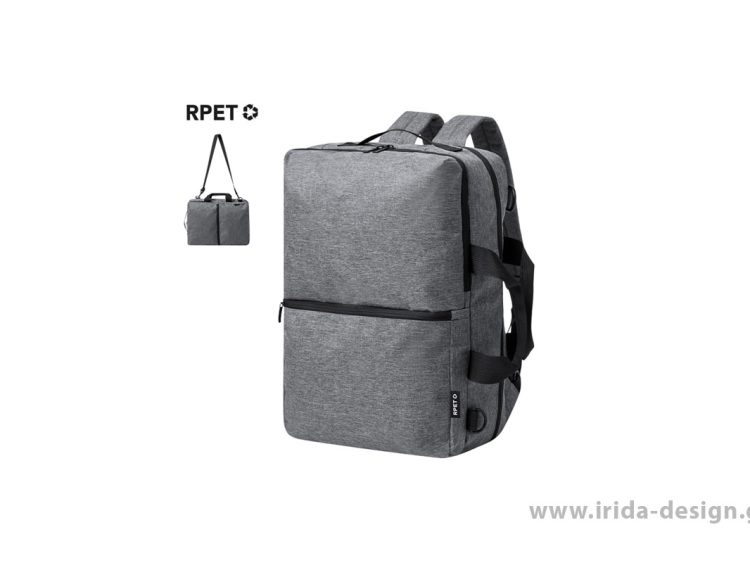 Backpack Σακίδιο Πλάτης Εγγράφων από RPET με Θήκη για Laptop έως 15"