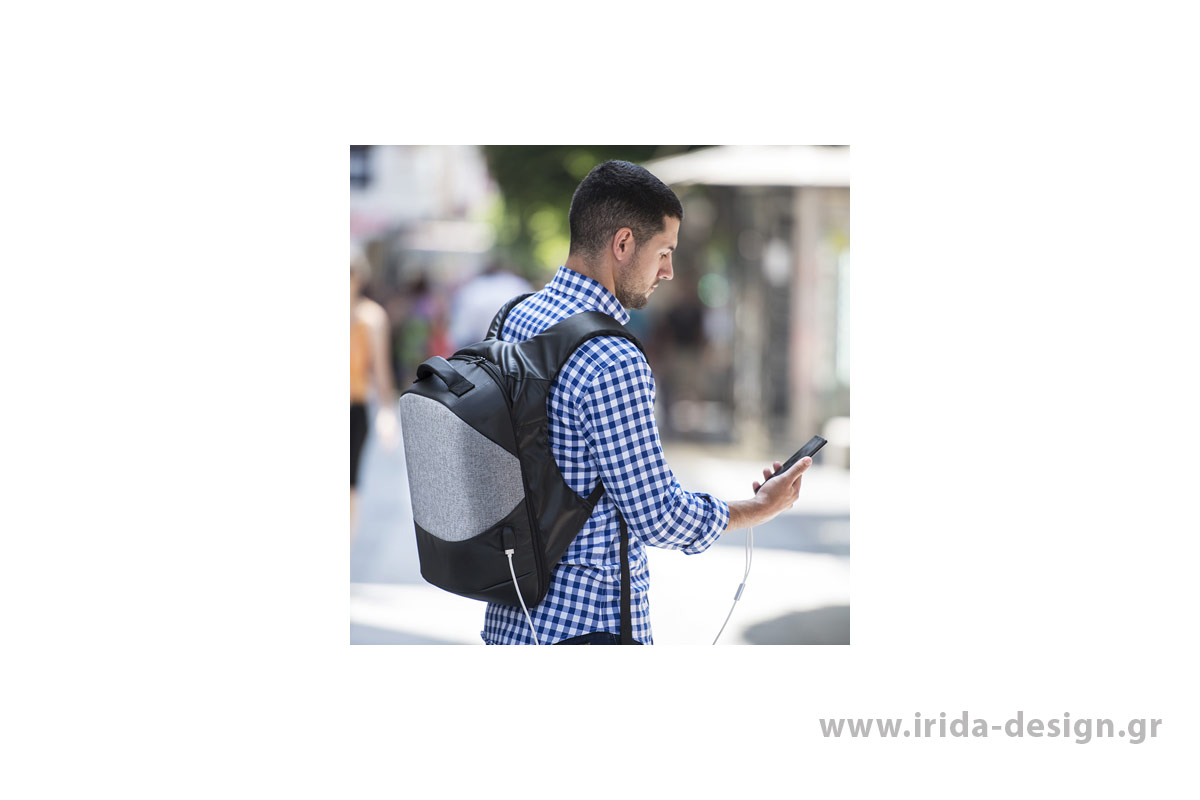 Backpack Αντικλεπτικό για Laptop 15" Tablet με Θύρα USB