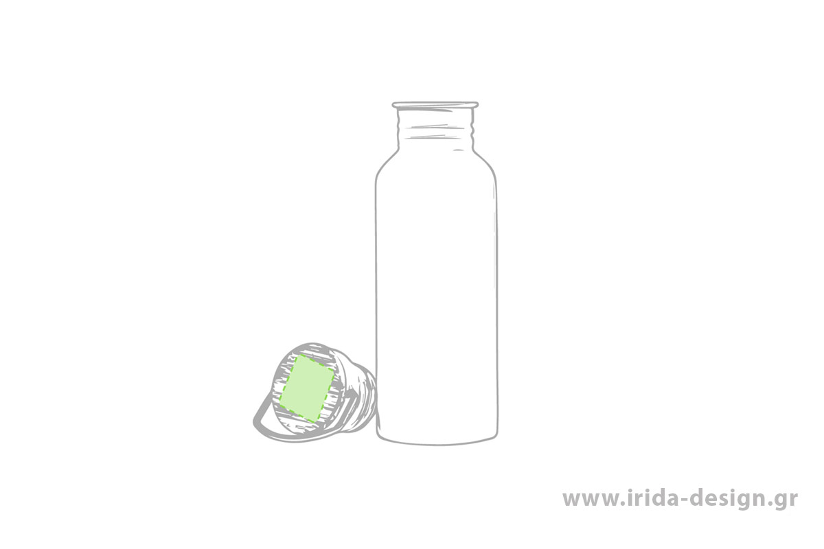 Μπουκάλι Ανοξείδωτο Λευκό 700 ml για Έγχρωμη Εκτύπωση