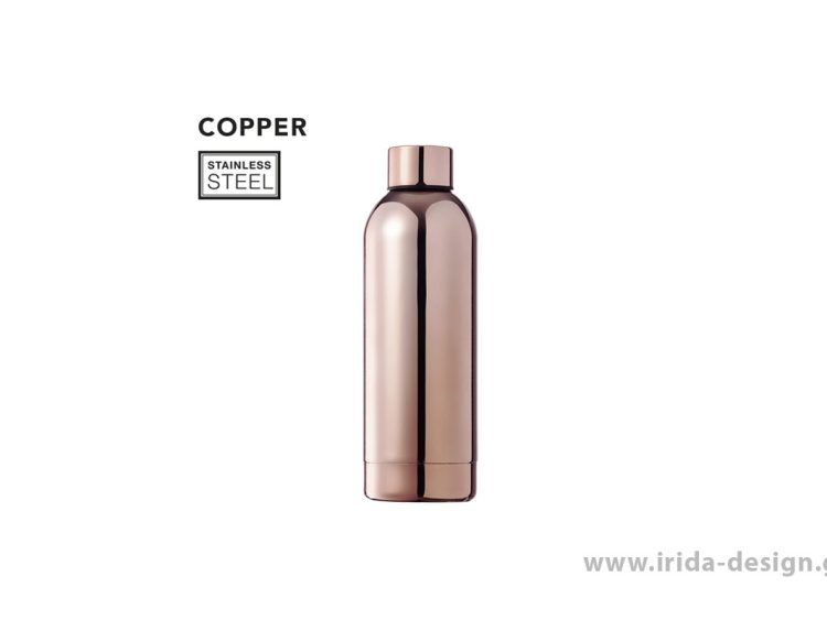 Μπουκάλι Ανοξείδωτο 750ml με Γαλβανιζέ Χάλκινη Όψη