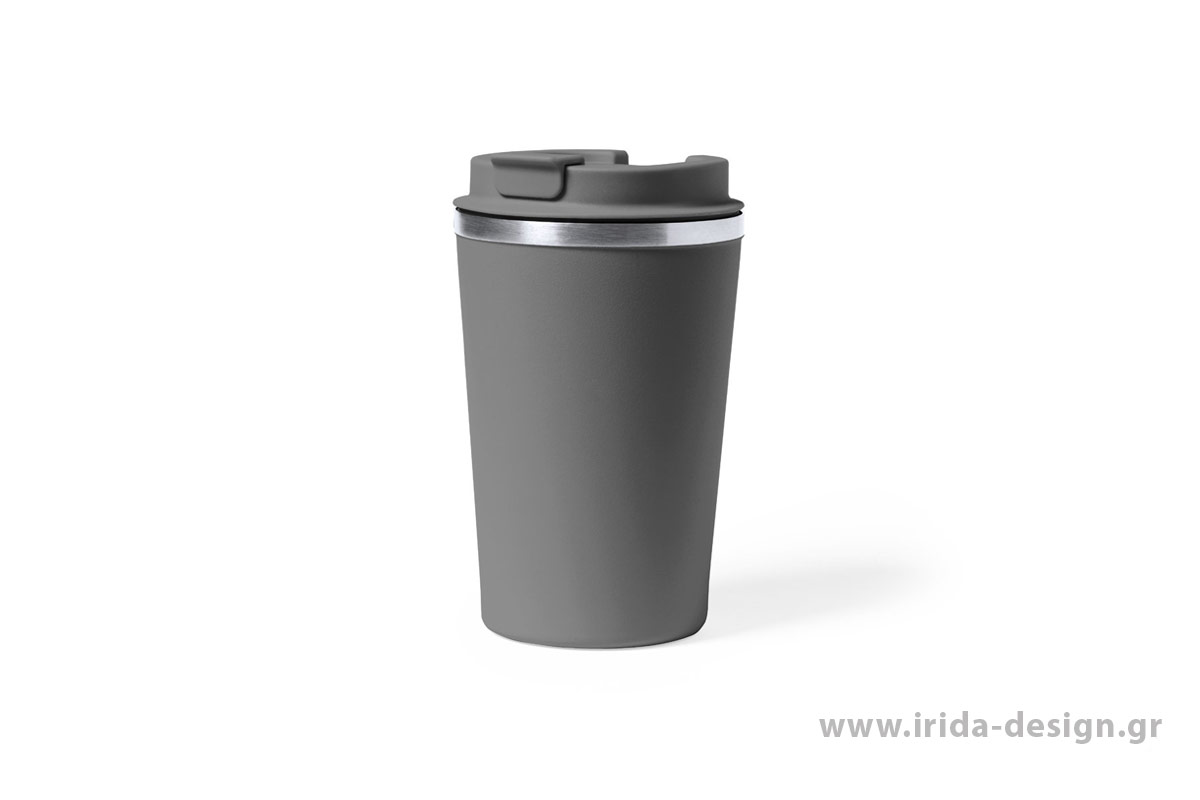 Κύπελλο Θερμός 350ml Ματ Χρωματιστό με Καπάκι