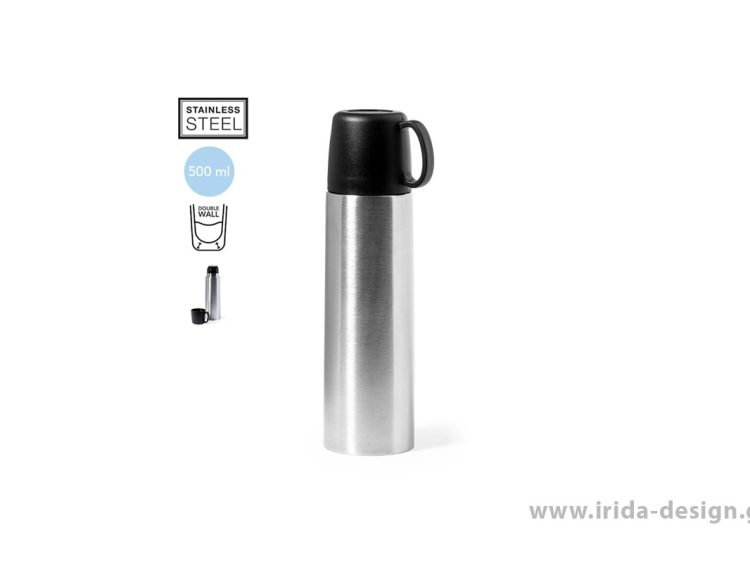 Μπουκάλι Θερμός 500ml με Ποτήρι
