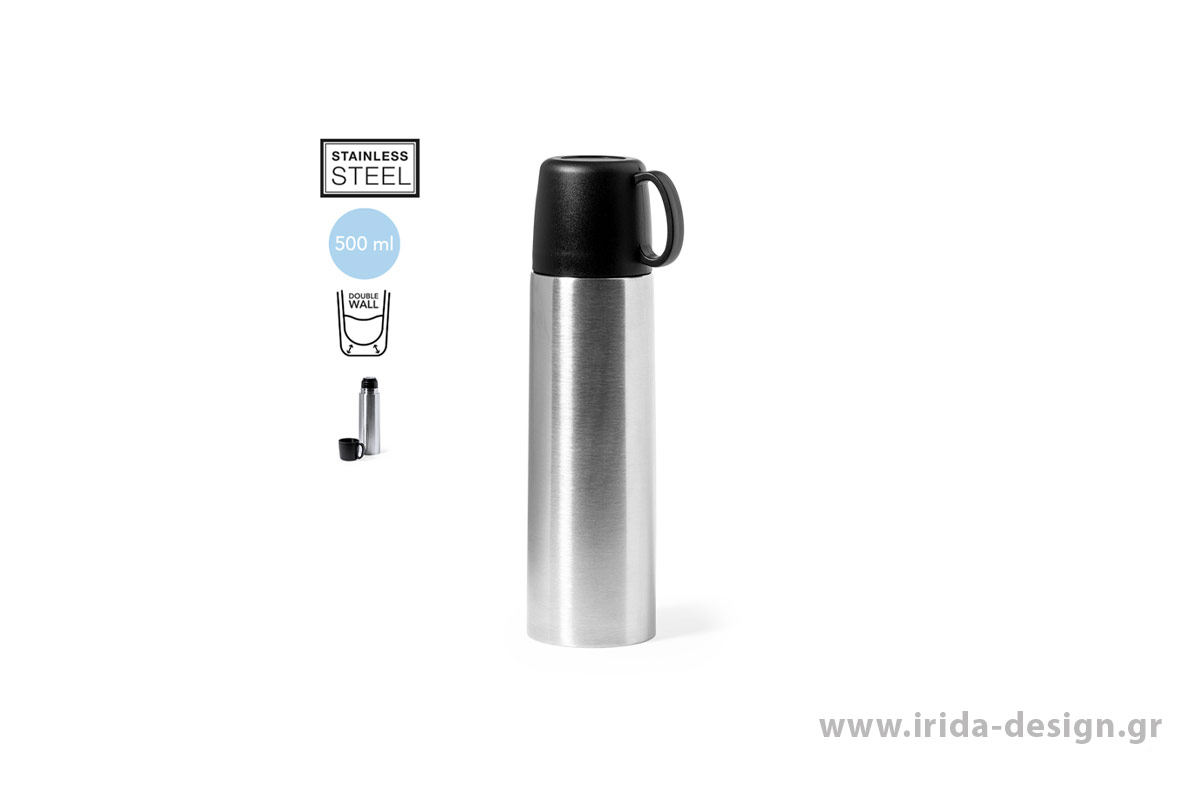 Μπουκάλι Θερμός 500ml με Ποτήρι