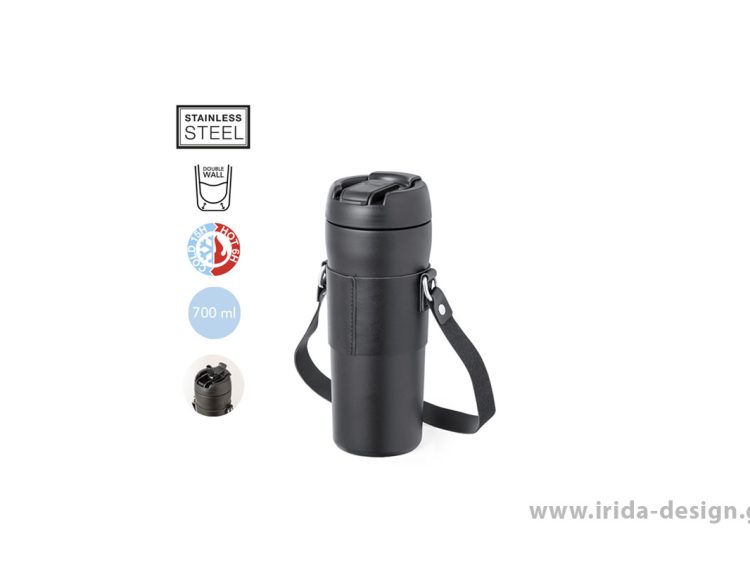 Μπουκάλι Θερμός Ανοξείδωτο 700 ml με Ιμάντα Μεταφοράς