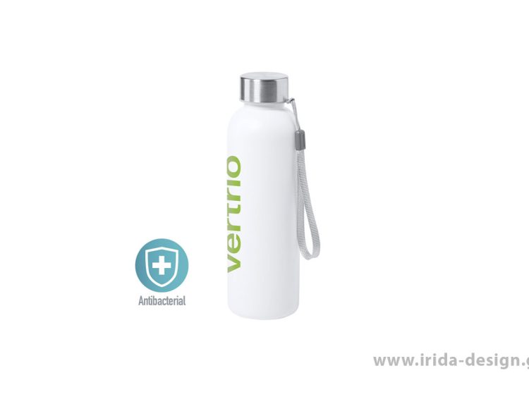 Μπουκάλι Πλαστικό Αντιβακτηριακό Λευκό 600 ml με Λουράκι